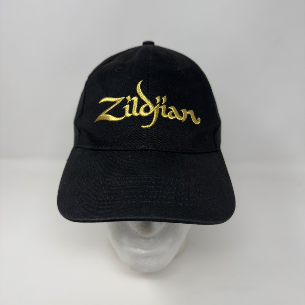 Zildjian Hat Cap Strap Back Black Embroidered Logo Mens Drum Cymbals Music OSFM